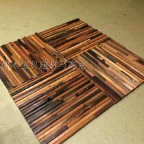 Mosaic ancient ship Trojan Syke background wall Mosaic Authentic old ship wood solid wood decorative material board