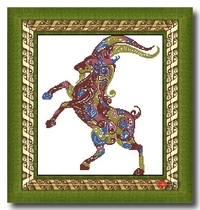Precision printing DMC cross stitch kit Magazine-12 horoscope goats (ZZH0645)