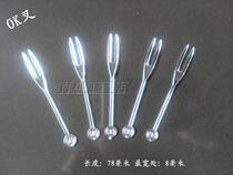 Disposable OK fork disposable plastic fork fruit fork fruit fork fruit stick plastic transparent fork