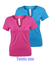 Amoy spot Tonic V-neck Cap-Sleeves womens quick-drying breathable outdoor sports tennis short Sleeves