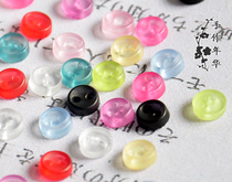Toy baby clothes patchwork DIY 5mm transparent resin frosted buckle color small button eyes hand seam button 10