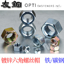 4 6 8 10 9 Grade galvanized hexagonal nut screw cap M6M8M10M12M16M20M30 GB6170