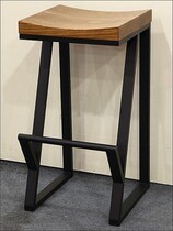 New Wrought iron bar chair bar chair high chair Solid wood bar chair Old dining chair American bar stool front desk chair