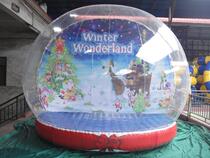 Custom-made Christmas inflatable PVC snowflake ball model Holiday opening celebration ball large transparent display ball air mold