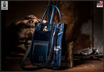 Sandast Chinas total generation of American handmade horween cowhide Karl (Carl) medium hand shoulder satchel