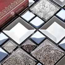 Jingying Mosaic 164 Gold Foil Crystal Glass Electroplated Metal Puzzle TV Background Wall Sticker Living Room Tile