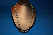 (Original ecology-unique) 60s foreign trade old natural Tiger Eye Stone Wood change stone necklace solitary product