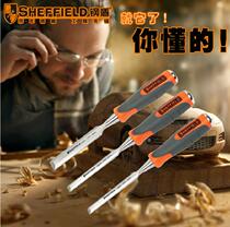 Steel Shield S080301 3 Pieces Woodworking Chisel Suit Woodworking Tool Chrome Vanadium Steel Pounding Abrasion Resistant