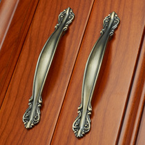 European-style cabinet door handle Wardrobe handle Modern simple invisible dark drawer handle Door handle Cabinet green ancient handle