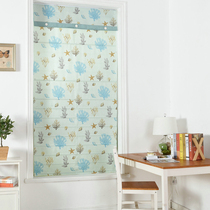 South Spring Roman curtain roller curtain curtain blackout living room bedroom study lifting partition doors and windows Ocean Love
