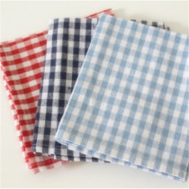 Foreign trade pastoral plaid fabric Cotton and linen pure cotton triangle placemat napkin Home baking household products shooting props