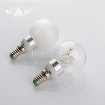 e14 Screw LED bulb 3 watt crystal light e14 small screw bulb light warm yellow warm white light glass transparent bright