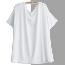 Pregnant womens T-shirt short short-sleeved modal plus fat increase 200 kg bottoming shirt top summer white slightly flawed