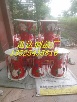 Direct Marketing Mini Peony Flowers North Korea Drum Bull Pira Rope Long Drum Dance Performance Props Drum Send Drum Stick Braces