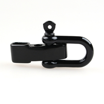 Black stainless steel adjustable stainless steel U-shaped steel buckle shackle umbrella rope survival bracelet buckle