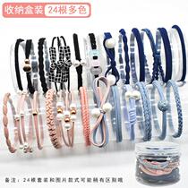 Strong Hairband hair rope head rope Korean wind rubber band tie hair floral headdress hair accessories simple and cute