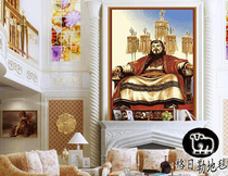 Mongolian pure wool as Gith Khan sitting like tapestry tapestry tapestry Mongolian living room book restaurant room clothes hangings