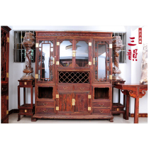 Redwood Furniture Laos Red and Sour Furniture Wine Cabinet Bozu Display Stand Combination Chinese Neoclassical Cochon Dalbergia