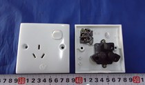 Vintage Hongyan Type 86 wall switch bean-shaped single-open three-hole 10a mounting hole distance 60mm new