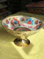 Indian Artisanal Pure Copper Craft Dry Fruits Pan Debris Pan Water Fruit Tray Gift Home Furnishing