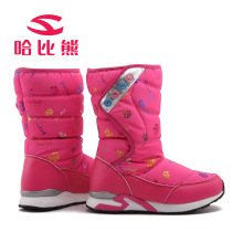 Harpy bear childrens shoes warm thick fur childrens snow shoes winter cotton boots British Korean version of student mid-boots