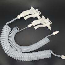 Semiconductor cleaning machine special PP white cleaning gun fit JACO cutting sleeve joint 1 4 spring pipe 3 8 pipe