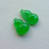 (Huaxing Jade) Myanmar natural A cargo jade ice seed green gourd A pair of Jieyang workers supply 1210