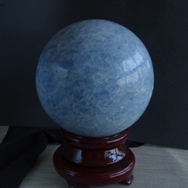 Water jade ice spirit natural celestial blue stone ball ornaments Crystal Ball home furnishings rare large ball blue ball object