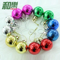 Christmas decorations 3CM Christmas bright color ball Plastic electroplated light ball Window hanging stage props