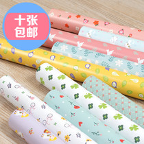 Ten New Year gift wrapping paper dormitory wallpaper book paper book cover book cover flower background paper handmade paper