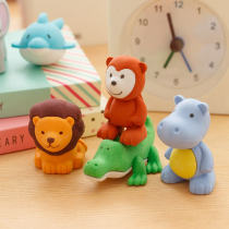 School small gift gift gift Korean creative stationery cartoon 3D three-dimensional small animal park eraser cute primary school prize gift gift