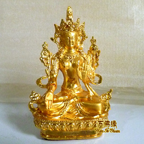 Tibetan Secret Sect Artifact Ornament White Mother Buddha Buddha Copper Gold Plated Little Buddha Statue Junction Copper Alloy Buddha 3 Inch