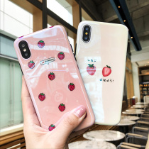 Apple iPhone6 phone case ins Net Red 6plus laser blue soft shell 6p personality creative hipster female