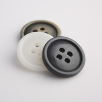 Large coat button button male and female upscale suit West suit button resin white sweater wind suit retro grey kinder