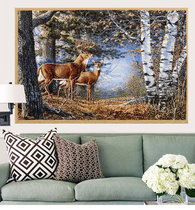 Direct marketing Mongolia Pure wool Living room Bedroom Book Room Villa Jungle elk Eugeca Decorative Tapestry Tapestry Tapestry