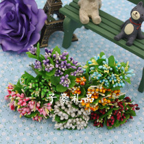 Simulation Pearl Flower Berry handmade DIY Garland headdress wedding photography props wedding candy box decoration flower 10 branches