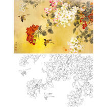 Meticulous painting drawing drawing drawing drawing Zou Chuanan flowers and birds 66*98 with color drawing 480t
