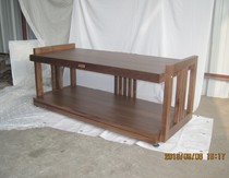  Chengyu audio rack film and television two-layer solid wood black walnut cabinet equipment rack Power amplifier rack TV cabinet