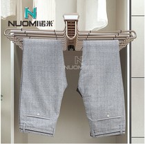 Luxury hanger wardrobe damping double-row pants rack push-pull West pants rack double-row telescopic pants rack