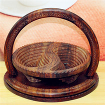 Pakistan 12 inch walnut creative dried fruit basket home furnishings overseas crafts BM163