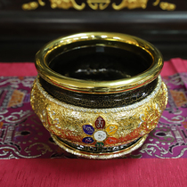 Taiwan Sheng Fan Gilded Tibetan Transmission Eight Auspicious Pure Copper Incense Burner for Buddha Sandalwood Incense Burner Line Incense Burner Plate Incense Burner