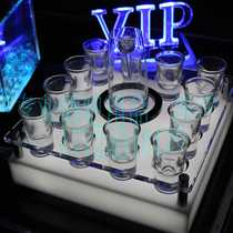 Seven Colorful light acrylic 12 holes Bullet Cup Rack Cocktails glass stand for a glass of wine rack Gale glass stand