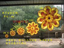 Dongguan Dongcheng Haihua eight-leaf God of Wealth windmill Decorative windmill Multi-size God of Wealth windmill Festival windmill
