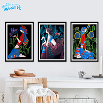 5D Diamond painting new bedroom living room bedroom diamond cross stitch corridor Yunnan heavy color Ashima triple painting