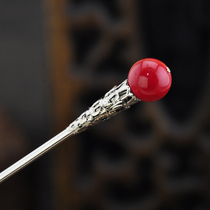  China Red Colored Stone Big Beads Classic Hair Roller Womens Walker Rocking Disc This Year Ships Female Gifts