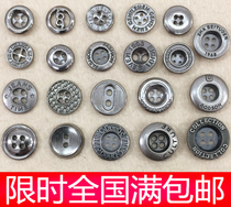 Shirt buttons metal buttons four holes two holes eye gun gray jeans bag decorative buckle hand button accessories