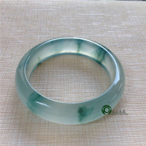 Myanmar natural old pit A goods Jade jade bracelet ice seed floating green flower jade bracelet children with certificate KC429