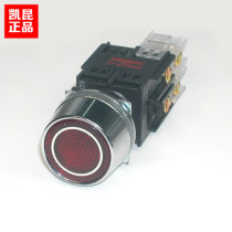 Korea KAIKUN push button switch K22-27R-C29 DC24V red self-reset mushroom head LED light 22MM