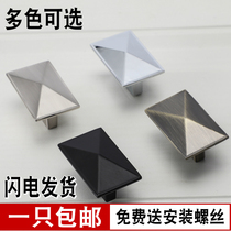 Rectangular single handle European-style bronze cabinet door drawer small handle Square antique cabinet wardrobe small handle