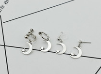 European and American retro fashion earrings star moon-shaped mens nails Japanese and Korean personality earrings without earrings invisible ear clip female